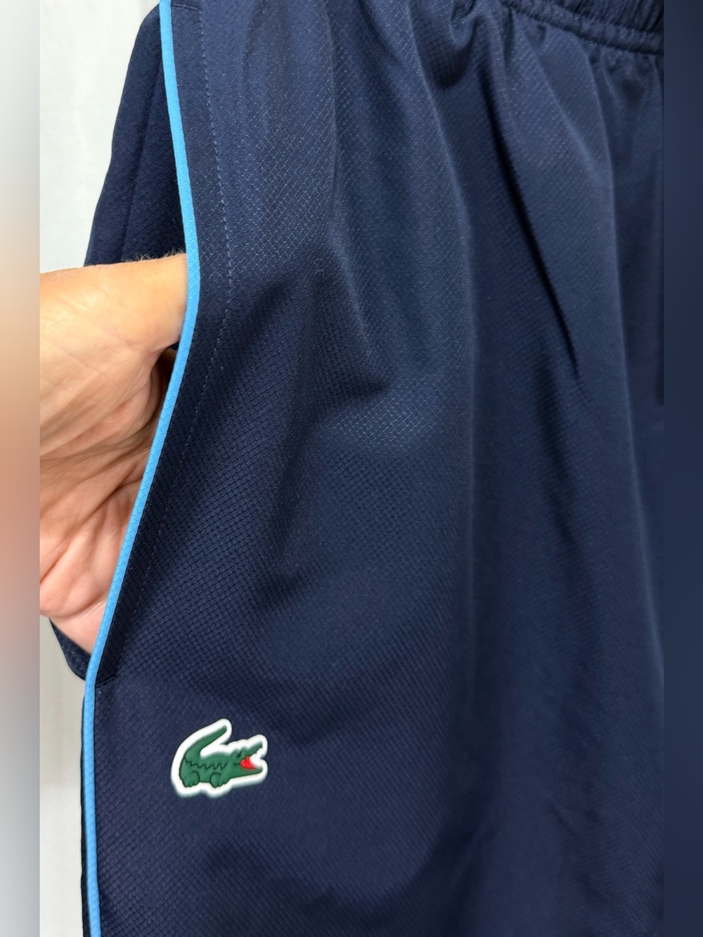 Lacoste Men's Navy, White &Light Blue Colorblock Windbreaker/Tracksuit Small NWT - Picture 13 of 14